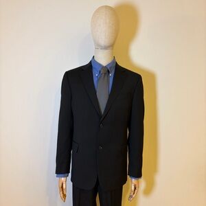 Tommy Hilfiger Men's Black Blazer Suit Jacket Size 42R Wool Blend